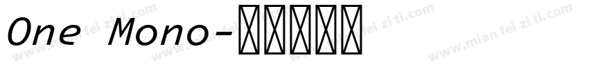 One Mono字体转换